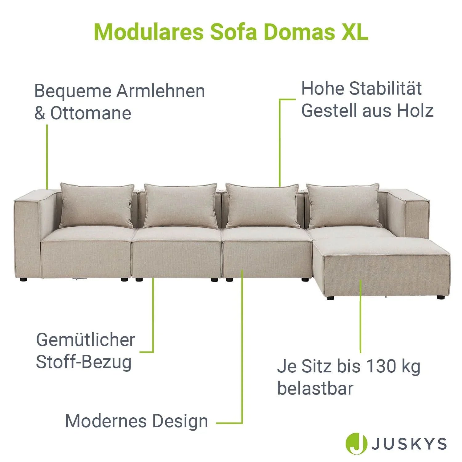 2025 Sofá modular Domas XL - 4 plazas