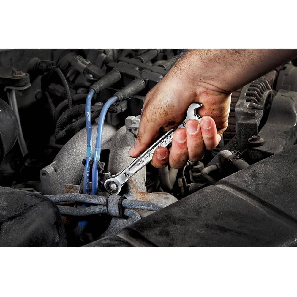 Juego de Llaves de Carraca Combinadas SAE/Métricas Milwaukee 30 Piezas