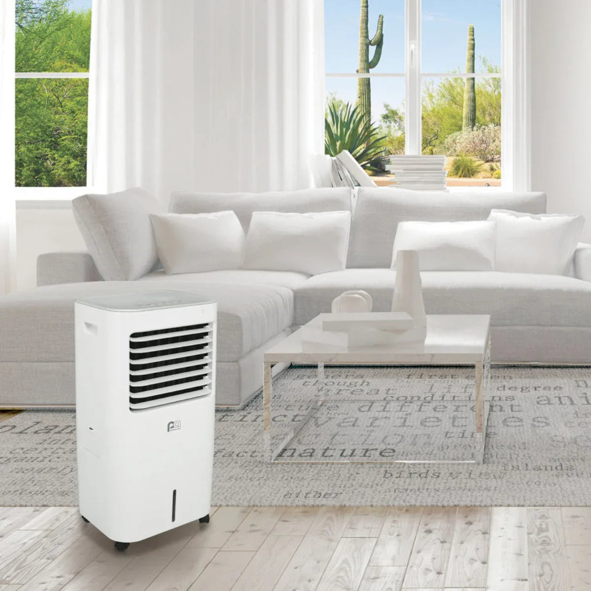 Enfriador Evaporativo de 4,75 Galones con Control Remoto y Pack de Hielo Refrescante, Flujo de Aire de 240 CFM