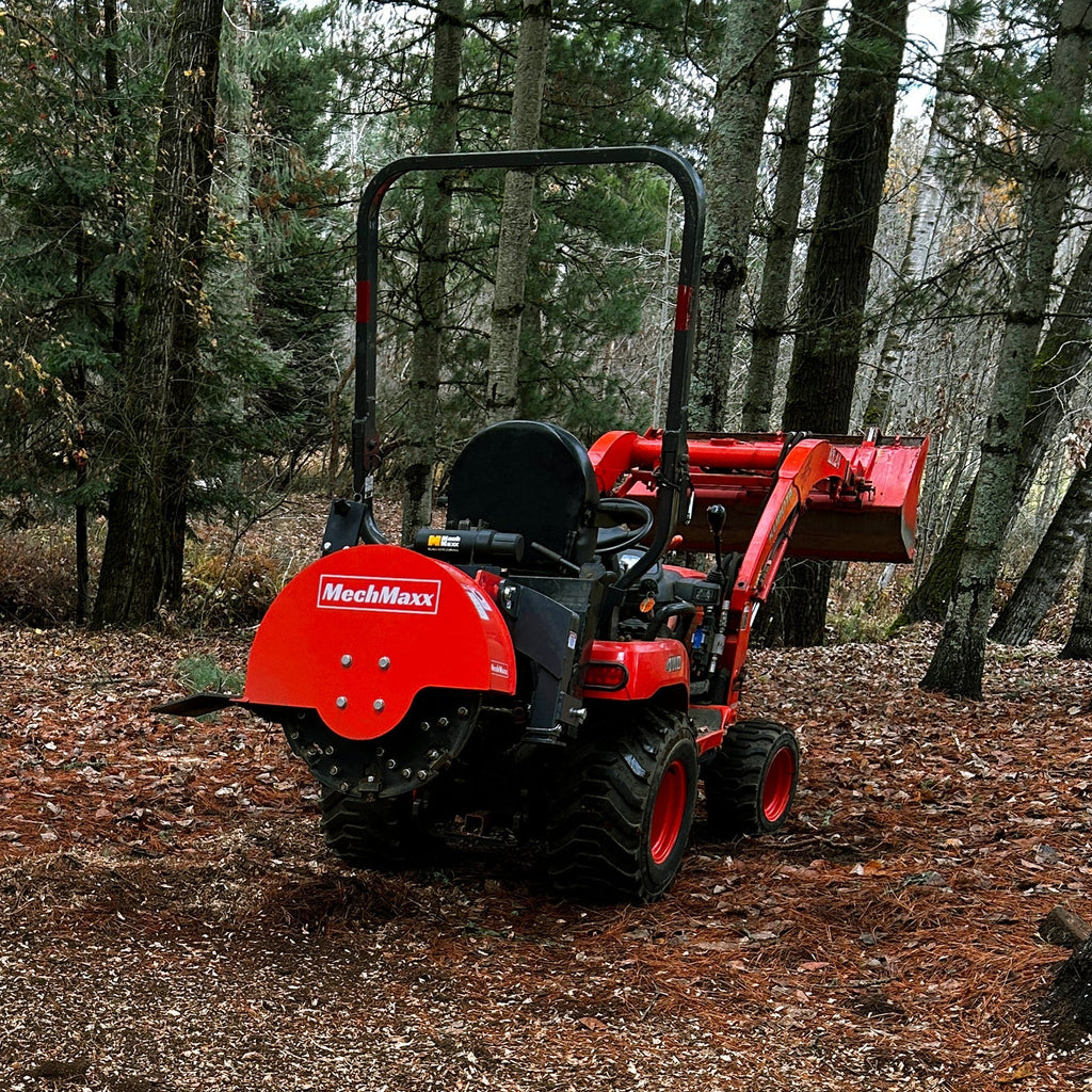 2025 Trituradora de Tocones MechMaxx SG24 – Enganche de 3 Puntos PTO con 34 Dientes de Carburo + Eje PTO Incluido