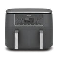 2025 Freidora de aire digital Ninja Dual Zone, 2 cajones, 6 en 1, sin aceite, capacidad 7,6 L, cocción con aire caliente, función Max Crisp, asar, hornear, recalentar, cestas aptas para lavavajillas, gris metálico DZ300EU