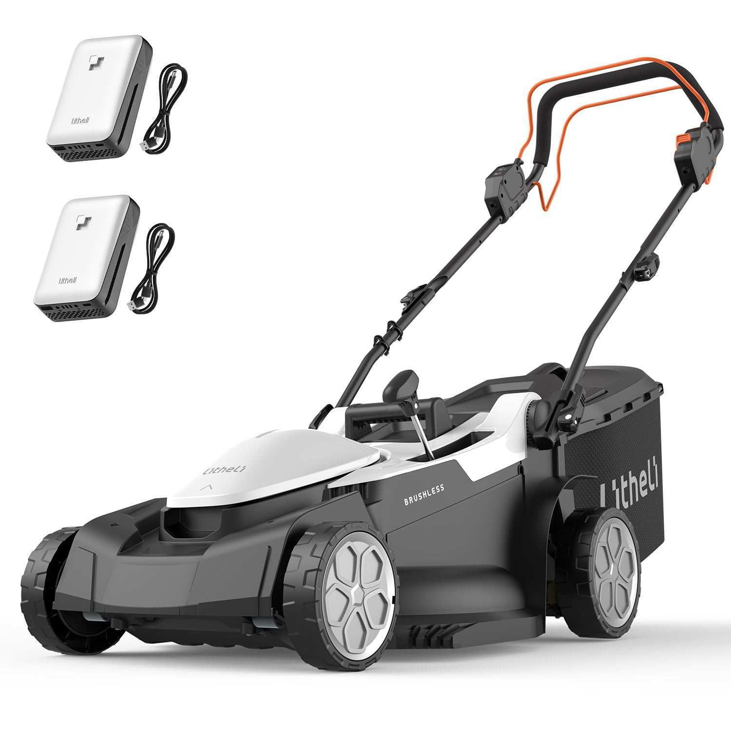 2025 Cortacésped inalámbrico Litheli 43 cm 2 x 20V con opciones de batería de 4,0 Ah