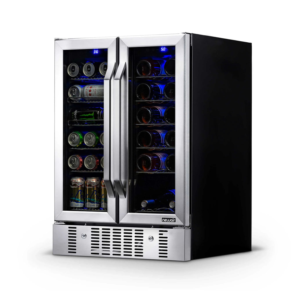 2025 Newair® Refrigerador Empotrable de Doble Zona para 58 Latas y 18 Botellas - 24"