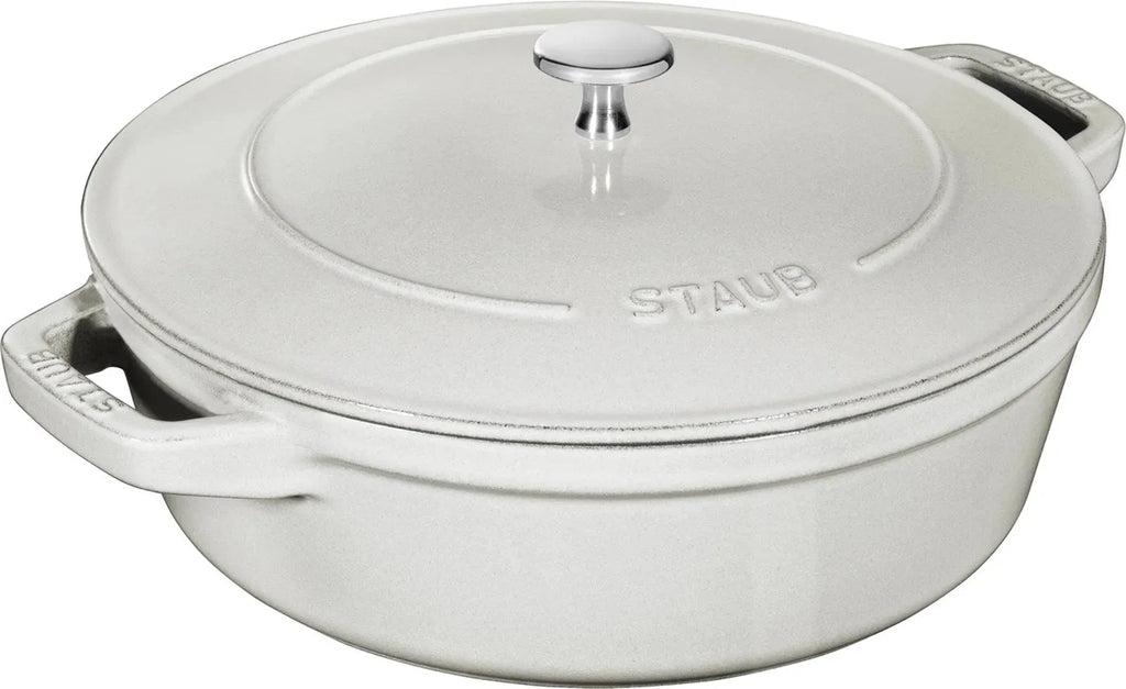 2025 Cocotte de 4 piezas, 24 cm, redonda, Trufa Blanca, apilable