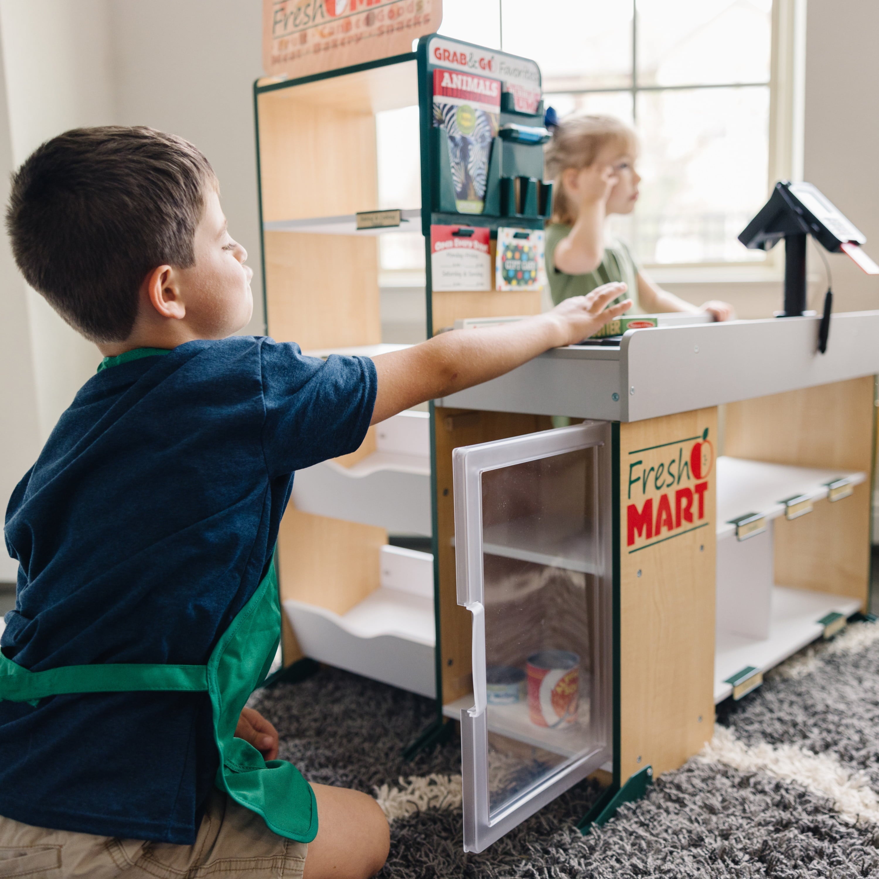 Melissa & Doug Tienda de Comestibles Fresh Mart de Madera Independiente