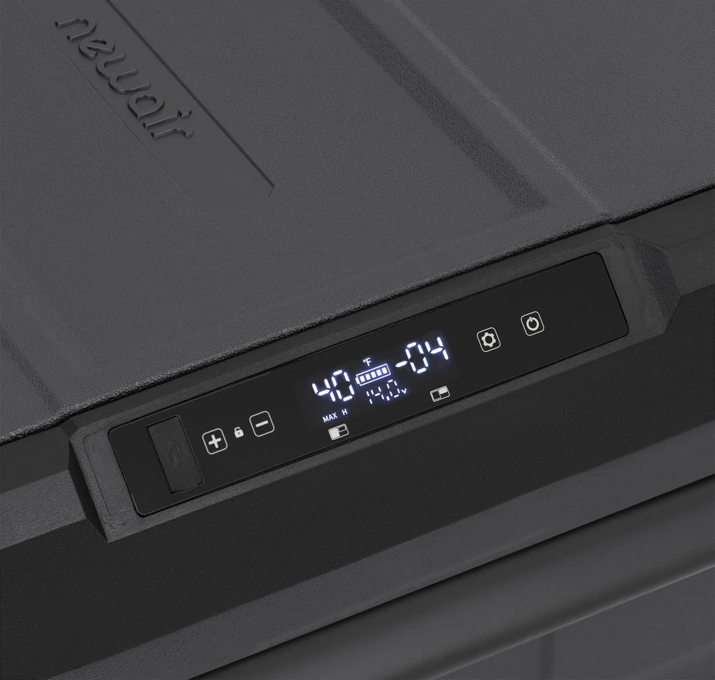 2025 Nevera eléctrica portátil de camping Newair®, 80 cuartos, 12 V/24 V CC