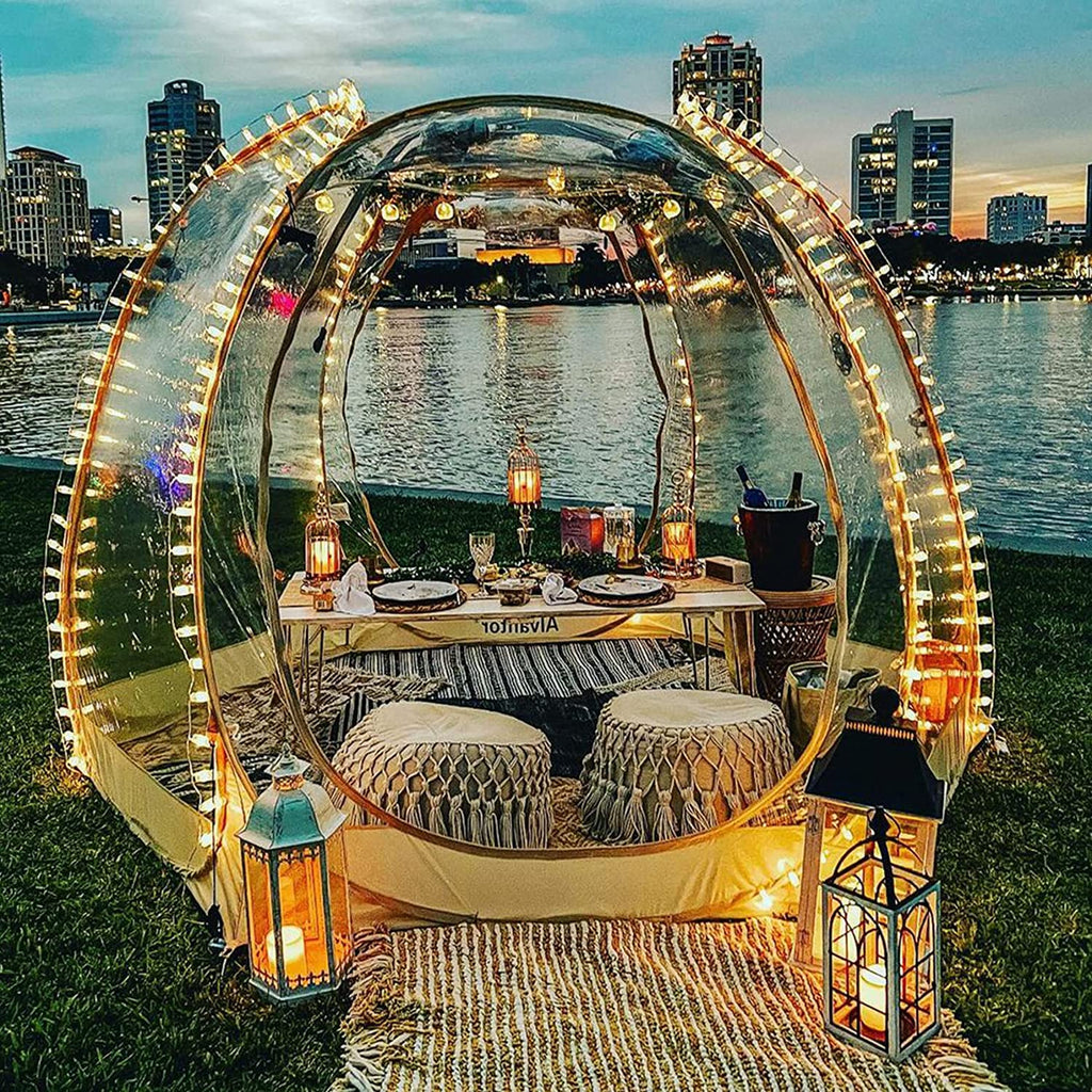 Alvantor Tienda Burbuja Gazebo Plegable, Cúpula Igloo para Jardín y Patio para 8-10 Personas