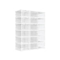 Juego de 18 Cajas para Zapatos Transparente y Blanco Nube