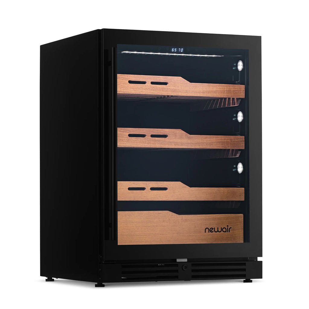 2025 Humidor eléctrico para puros Newair®, capacidad para 1,500 puros, empotrable o independiente