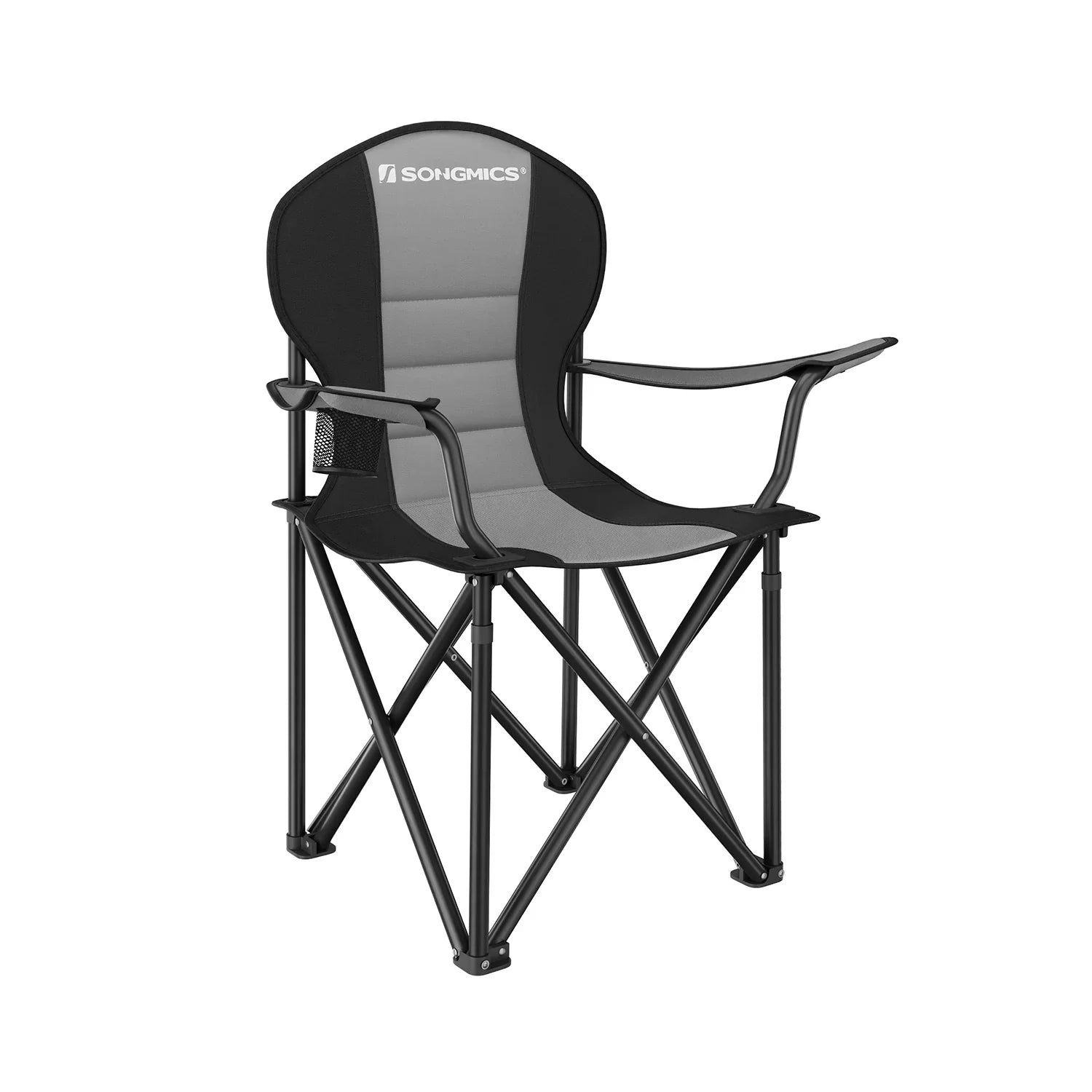 Silla de Camping Plegable con Portabotellas