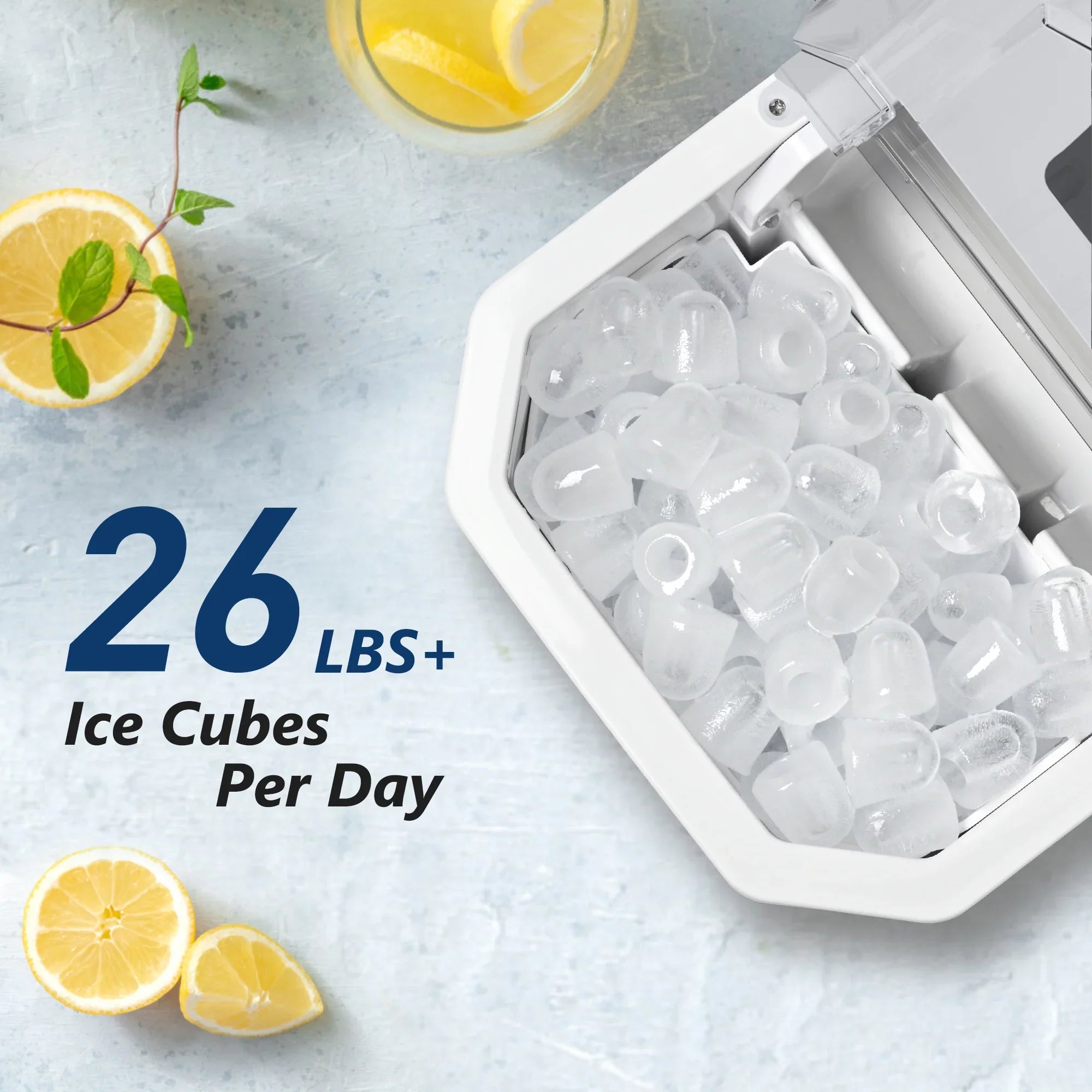 2025 Máquina de hielo de encimera EUHOMY – 12 kg/24 h, portabilidad incomparable