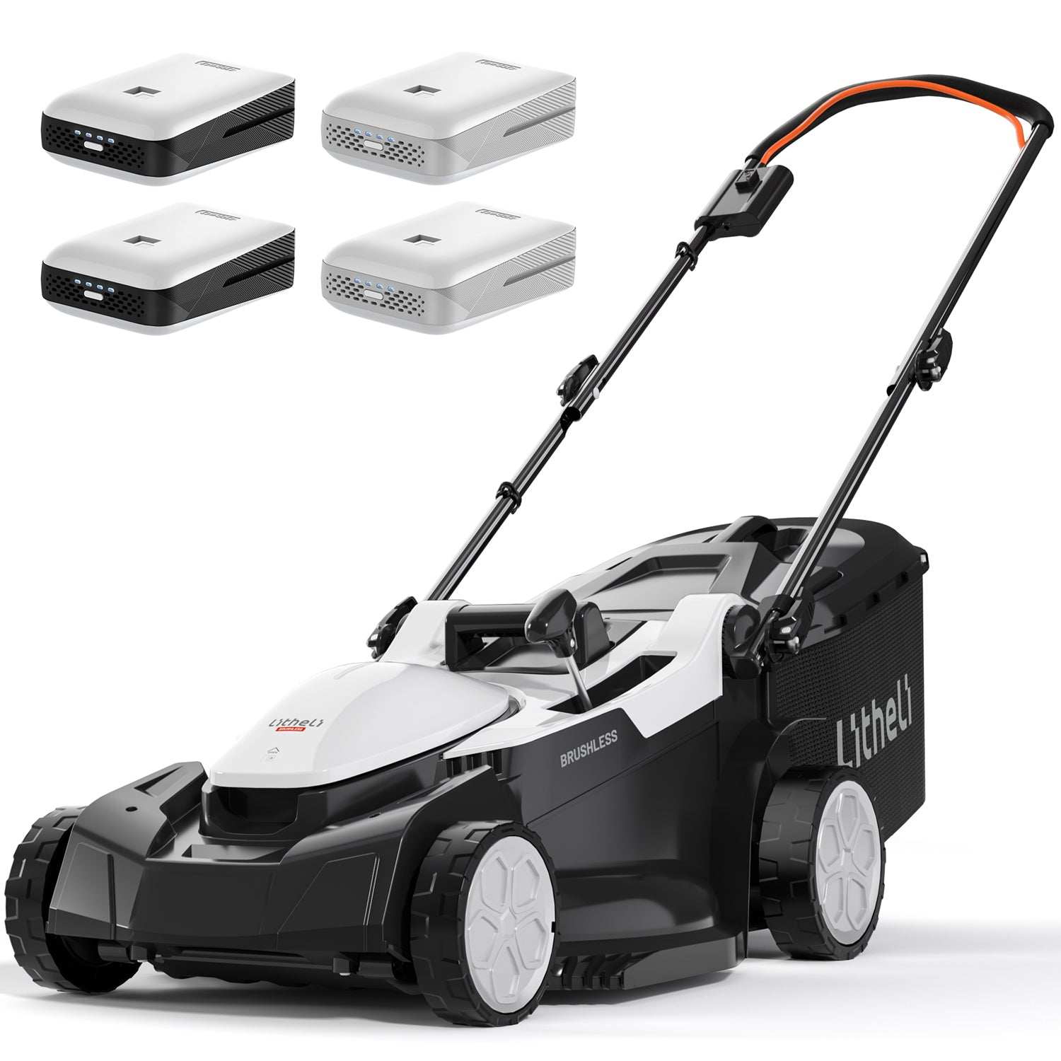 2025 Cortacésped inalámbrico Litheli 43 cm 2 x 20V con opciones de batería de 4,0 Ah