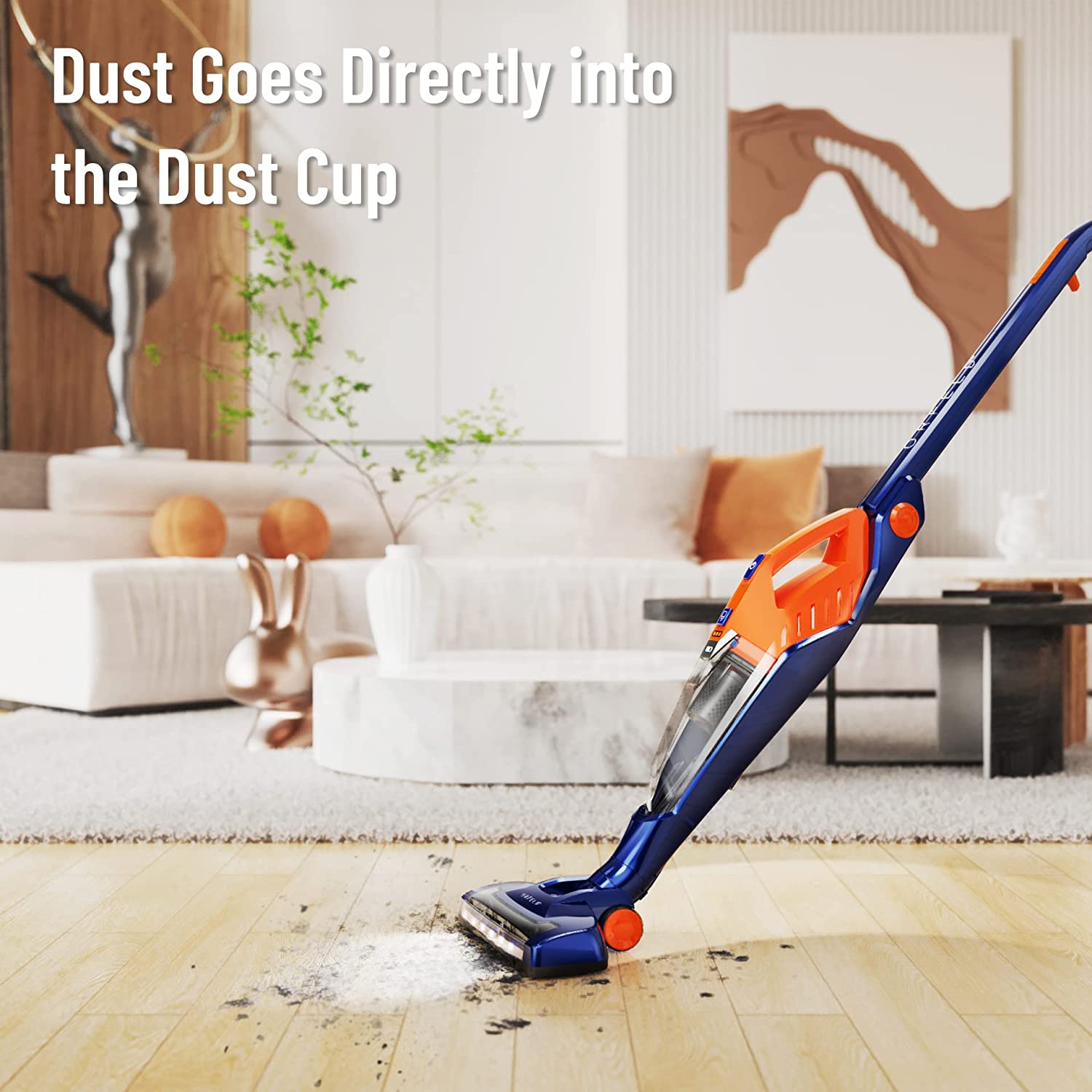 2025 Aspiradora Inalámbrica, ORFELD Stick Vacuum Cleaner 4 en 1 Ligera