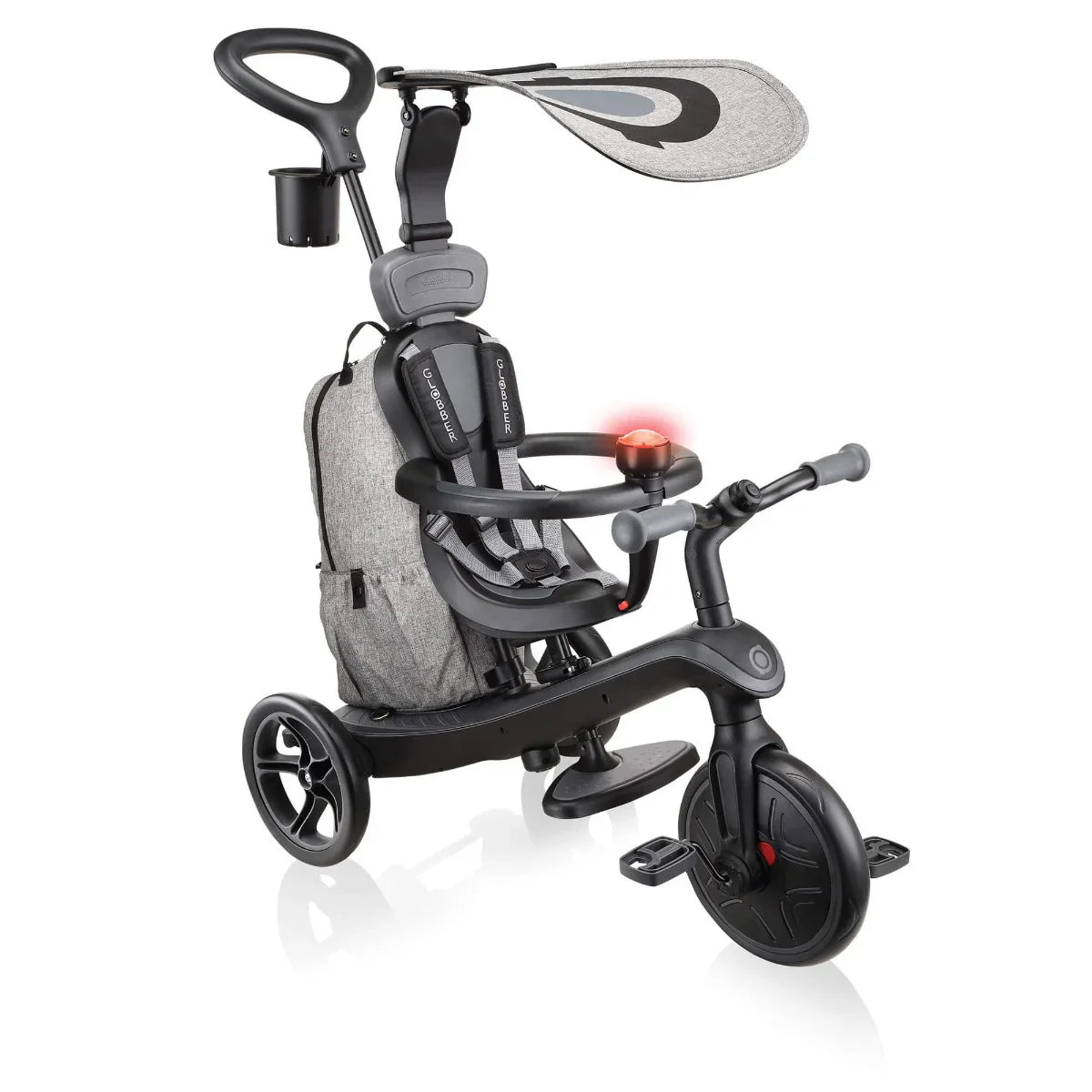 2025 Triciclo Infantil Globber EXPLORER 4 en 1 Deluxe Play – Con Asa Parental y Bolsa de Almacenamiento