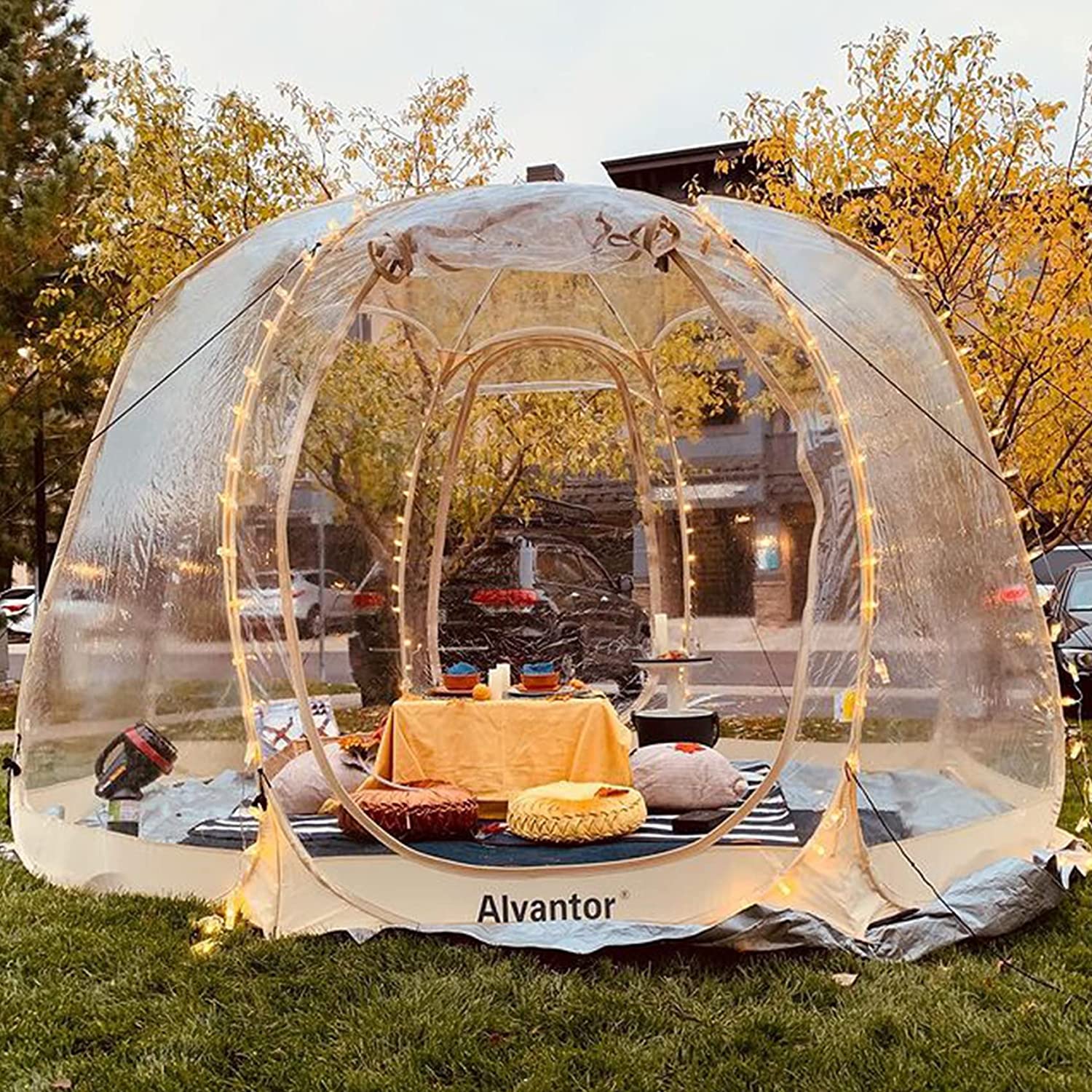 Alvantor Tienda Burbuja Gazebo Plegable, Cúpula Igloo para Jardín y Patio para 8-10 Personas