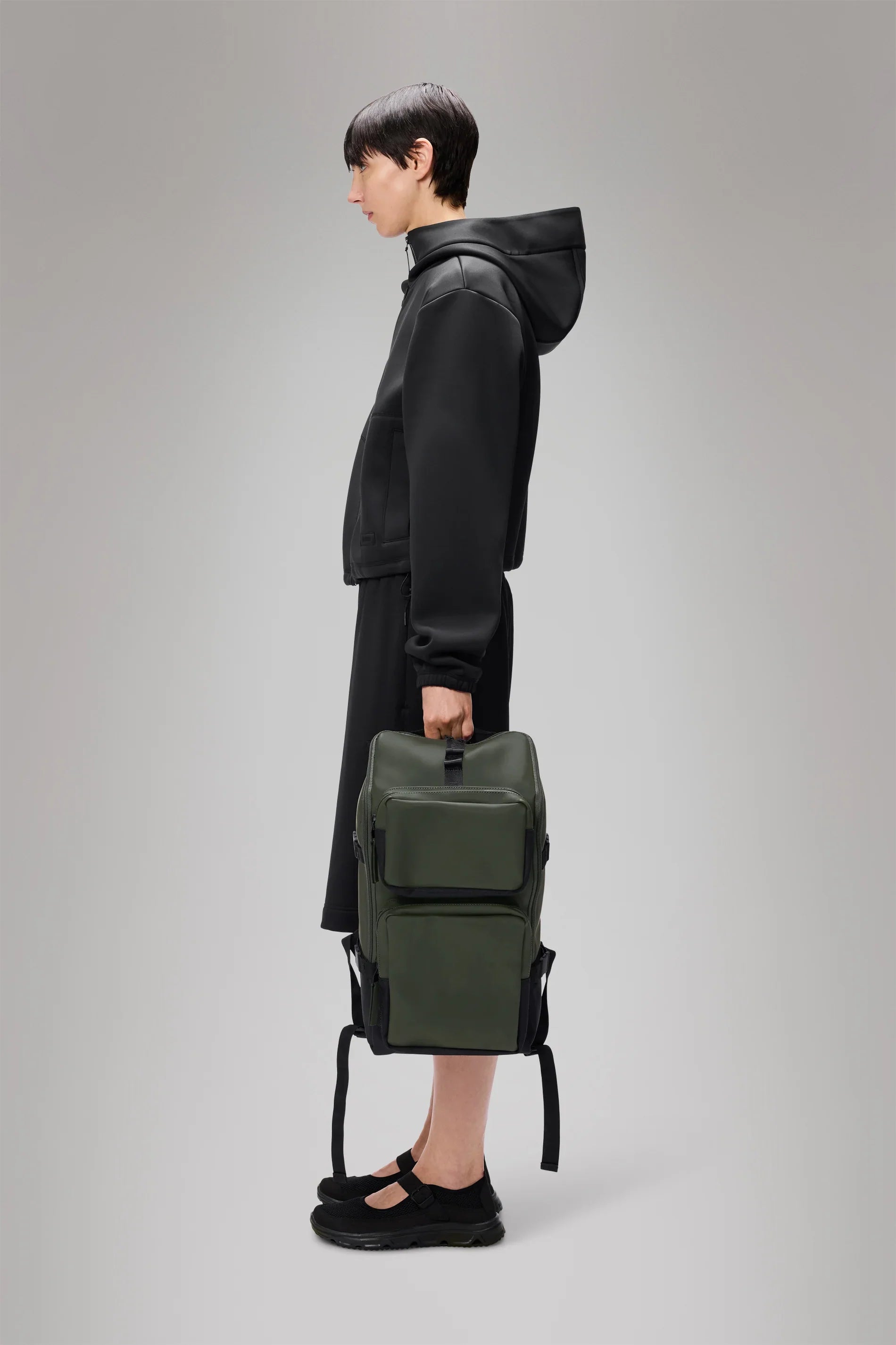 2025 Mochila Trail Cargo – Mochila Versátil y Resistente con Compartimento para Portátil de 13" y Bolsillos Exteriores Adicionales, en Tejido PU Impermeable