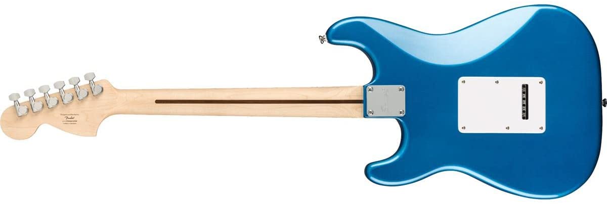 Squier by Fender Affinity Series Stratocaster Pack, HSS, diapasón de arce, Lake Placid Blue