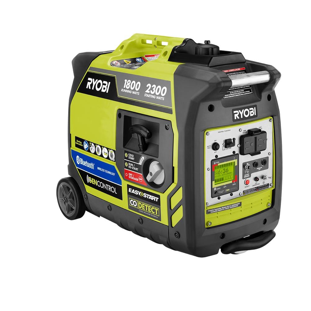 2025 Generador Inverter a Gasolina de 2,300 Vatios con Arranque por Retroceso y Sensor de Apagado por CO - RYi2322
