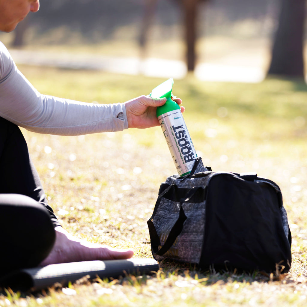 Boost Oxygen Natural Portátil 10 Litros Oxígeno Puro en Botella, Sin Sabor (Paquete de 18)