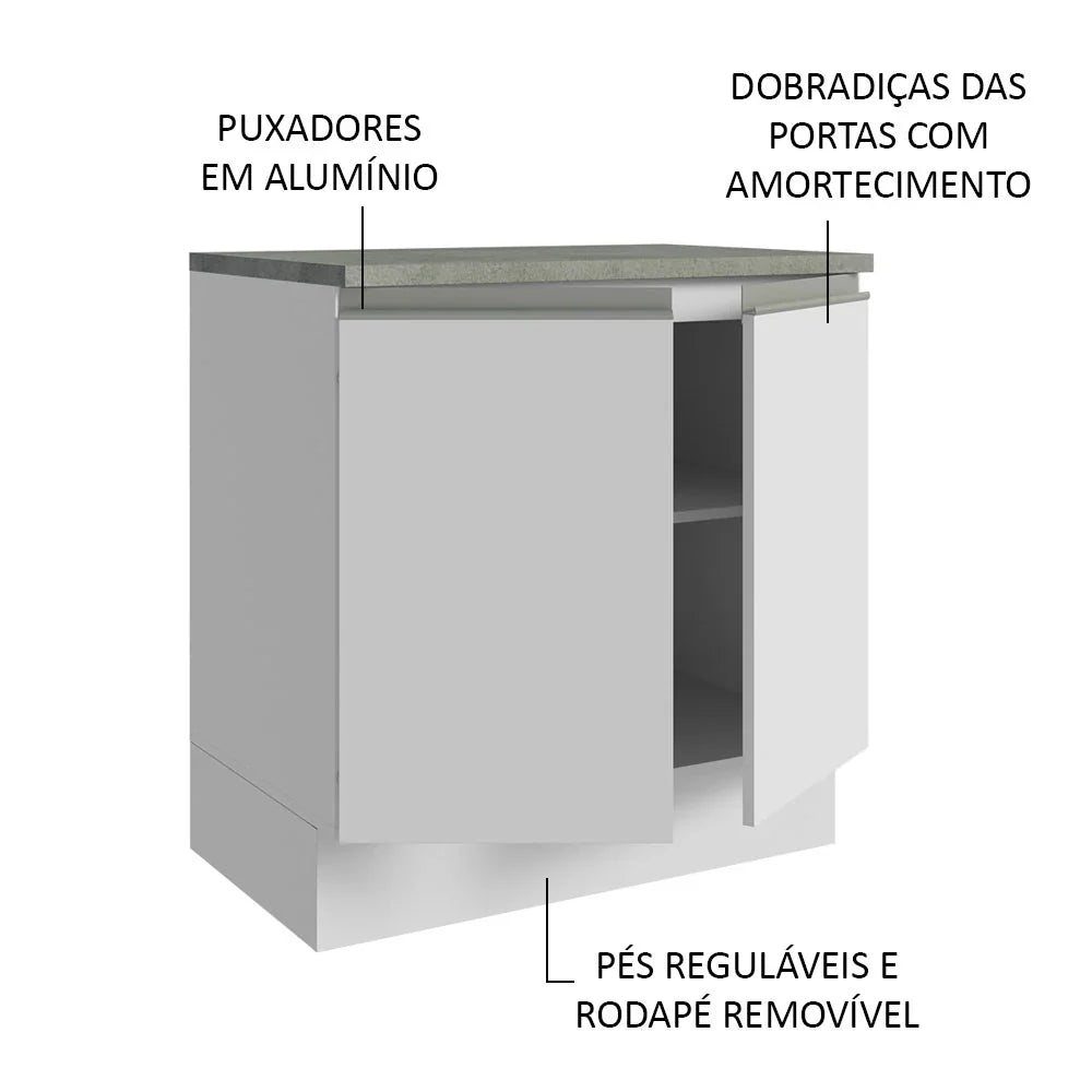 2025 Mueble Para Lavamanos Blanco 80x84cm Individual Sin Lavamanos Y Sin Cajones