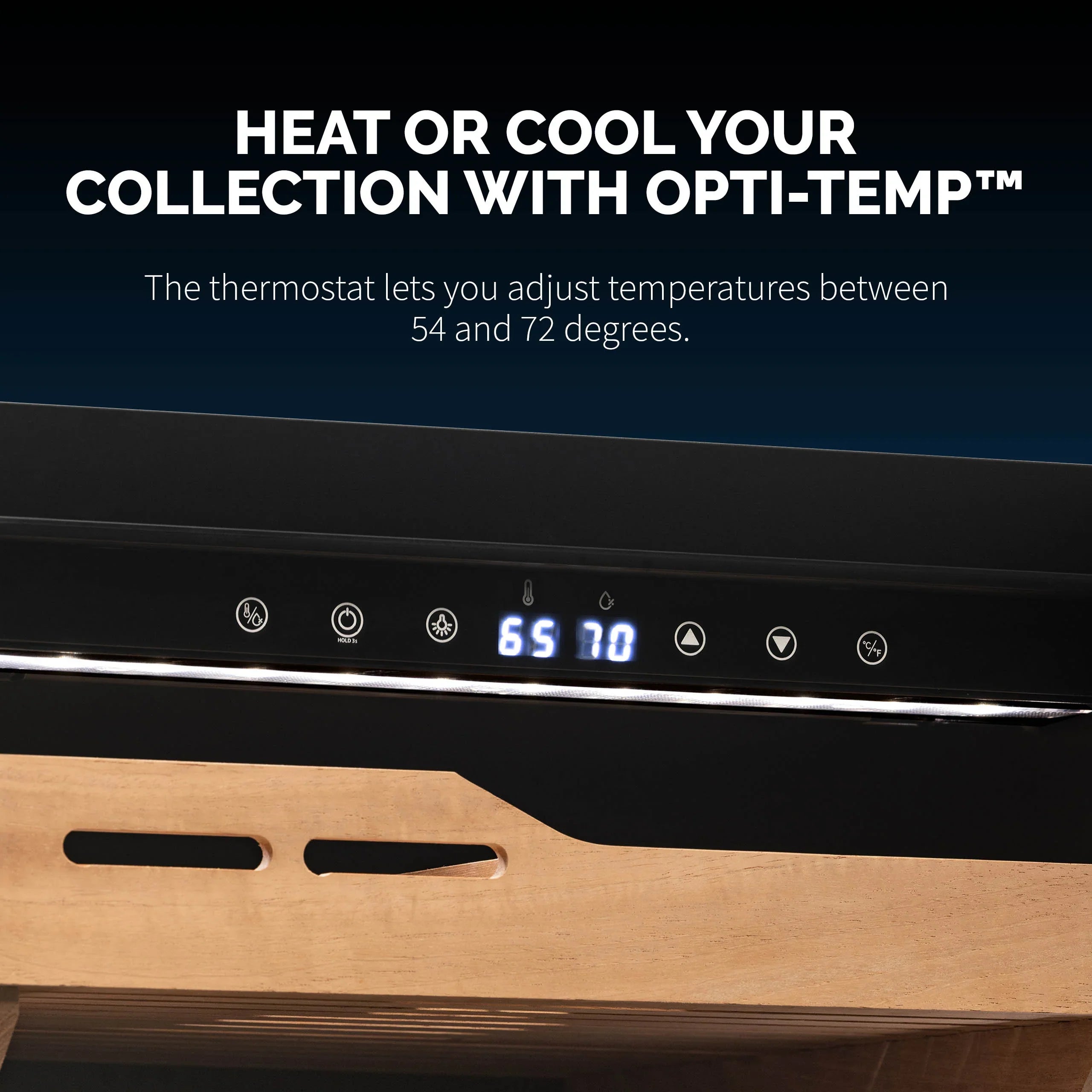 2025 Humidor eléctrico para puros Newair®, capacidad para 1,500 puros, empotrable o independiente
