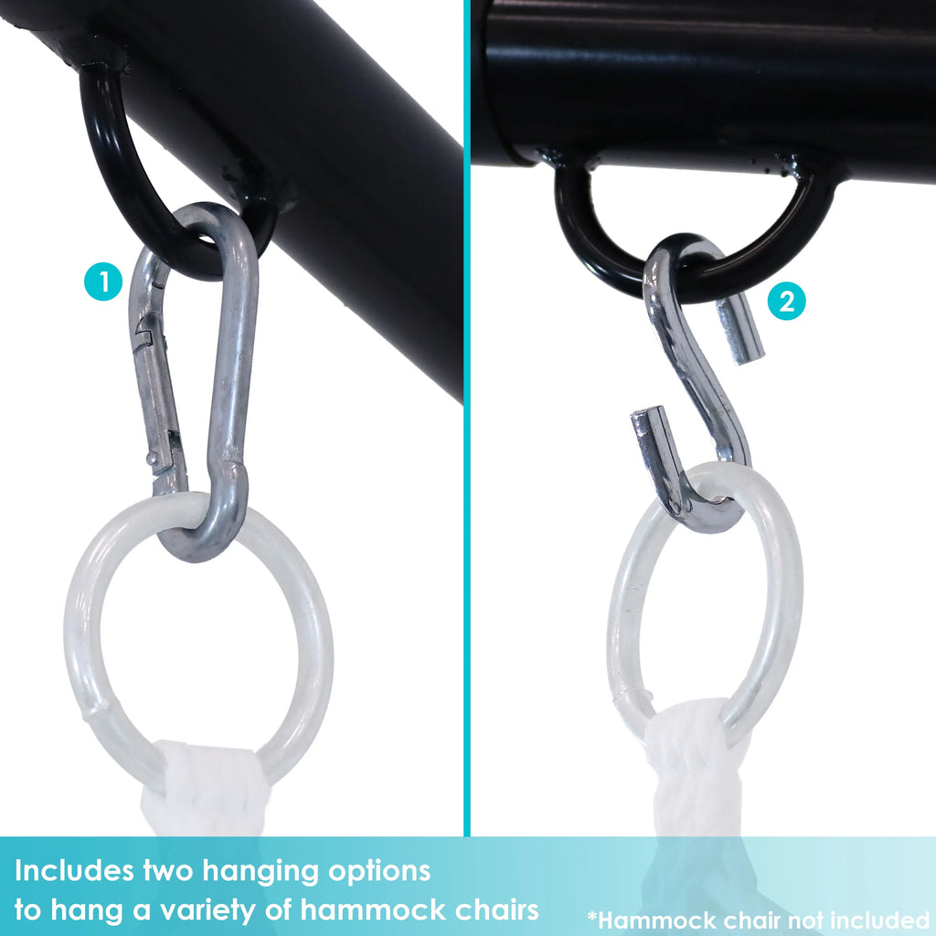 2025 Sunnydaze Hanging C-Stand para Silla Hamaca Colgante