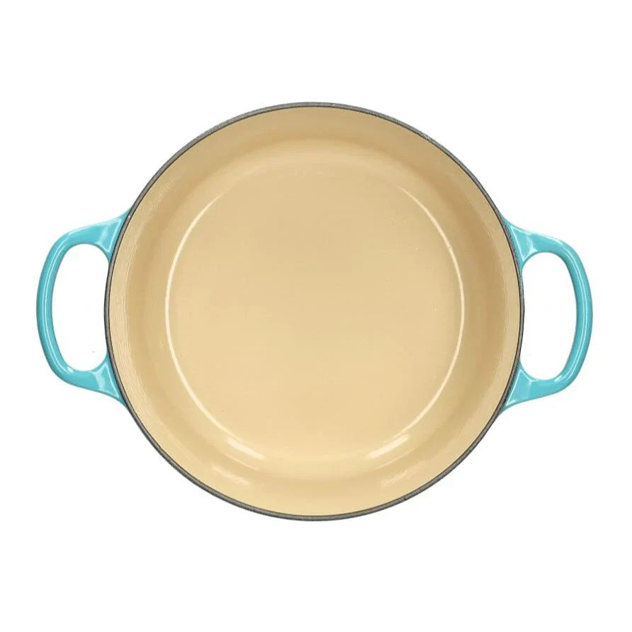 2025 Le Creuset - Sartén para asar / guisar Signature redonda Caribbean Blue 24 cm 4,2 l