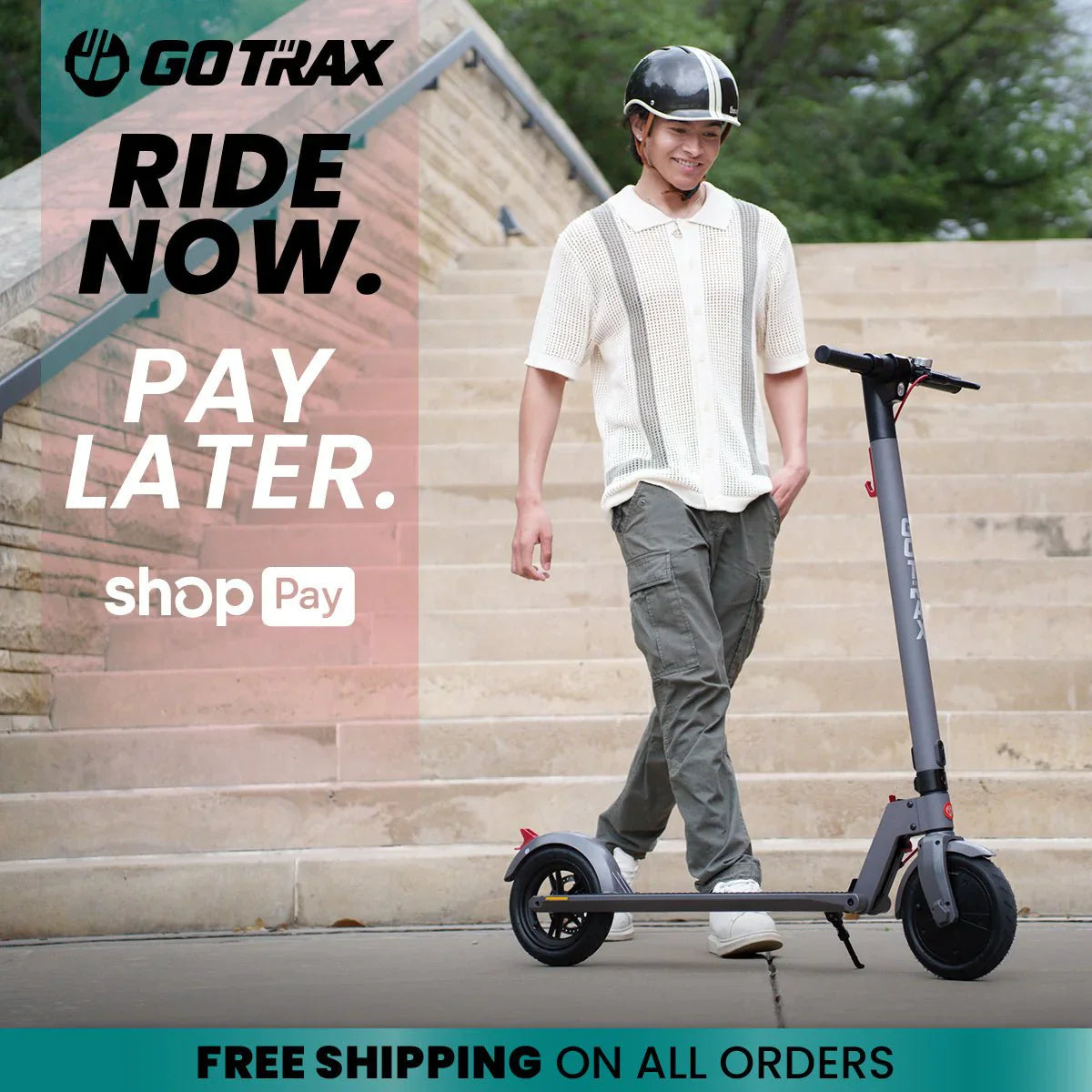 2025 GoTrax XR Advance Patinete Eléctrico – Patinete Plegable con Larga Autonomía para Desplazamientos de Adultos
