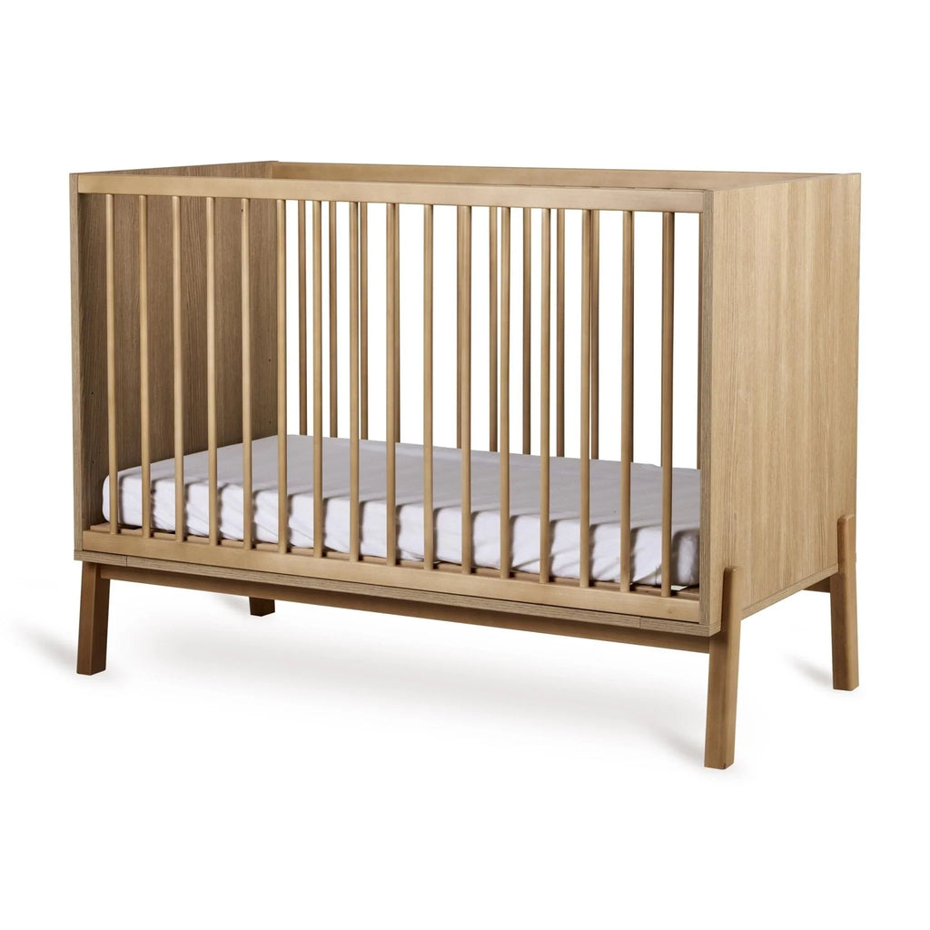 2025 Cuna Quax Ashi – 60x120 cm | Ajustable en 3 alturas | Madera de haya certificada FSC | Con somier de lamas, sin colchón | Color natural