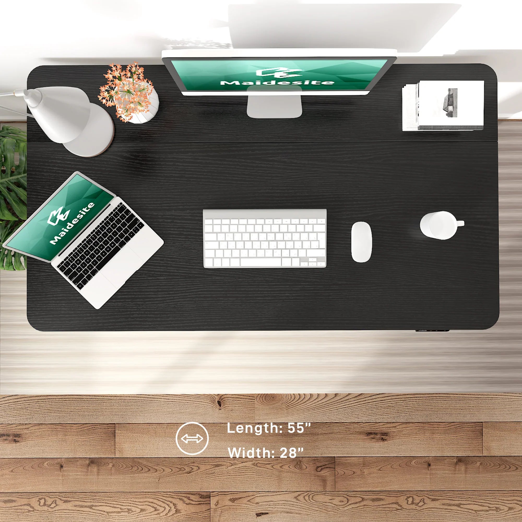 Escritorio Eléctrico Regulable en Altura Maidesite Serie Estándar de 55 Pulgadas – Modelo Stand Steady