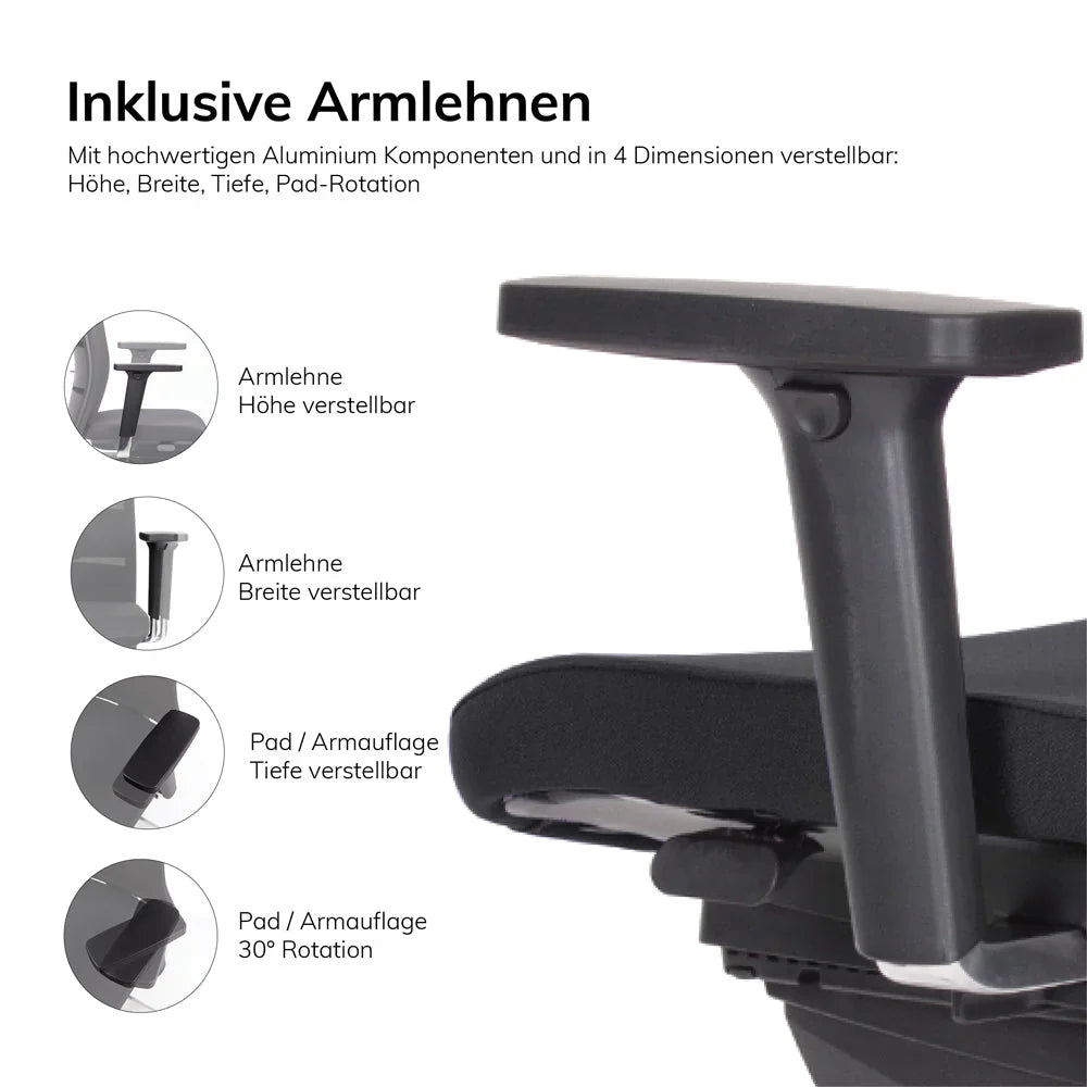 2025 Silla de Oficina Ergonómica con Respaldo de Malla Agilis Matrix MT13 | Color Negro