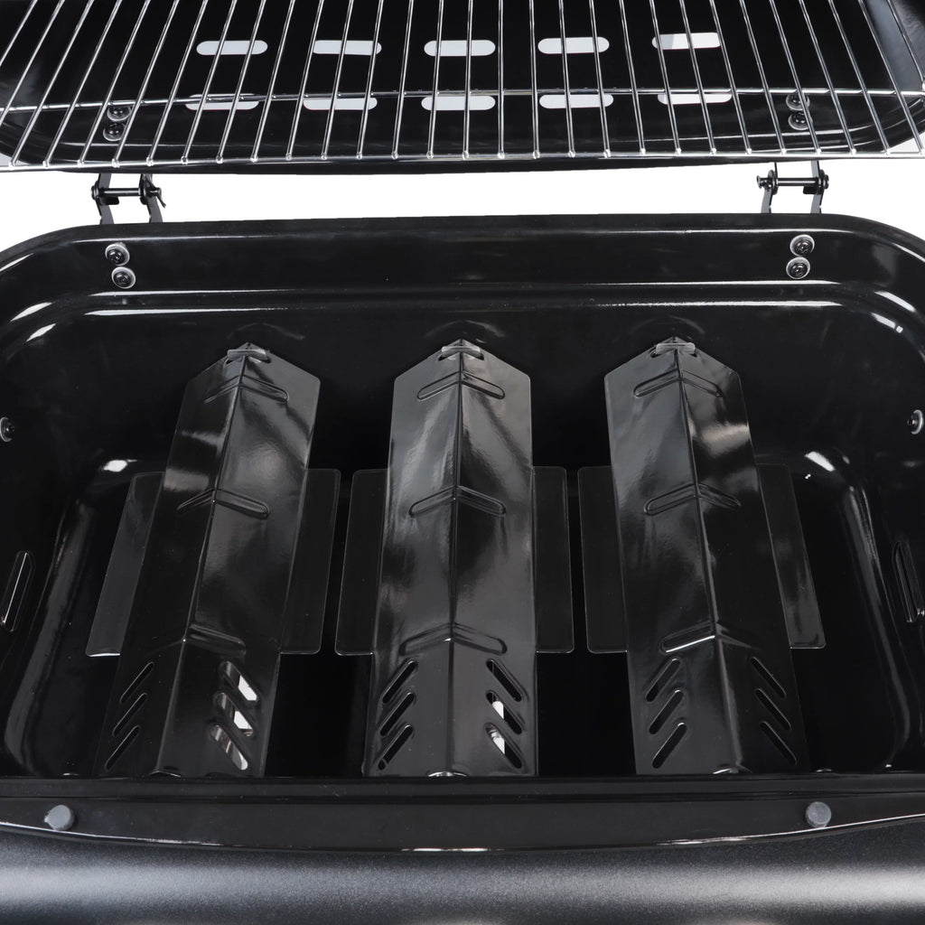 2025 Parrilla a gas RevoAce de 3 quemadores con quemador lateral, color azul zafiro, modelo GBC1729WBS, nueva