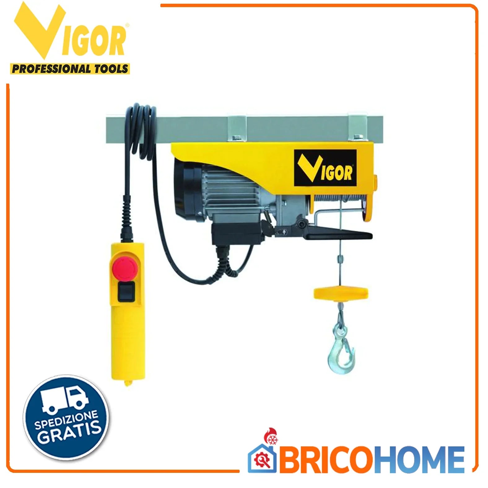 2025 Cabrestante eléctrico 750W 200 kg - Vigor