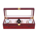 Caja Organizadora de Joyas y Relojes con 6 Compartimentos de Cuero PU – Regalo de Cumpleaños para Hombres y Mujeres