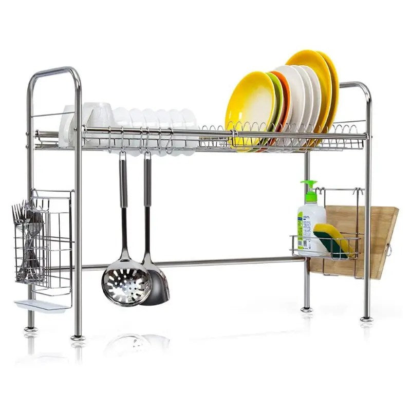 Escurridor de Platos Premium de Acero Inoxidable para Colocar Sobre el Fregadero