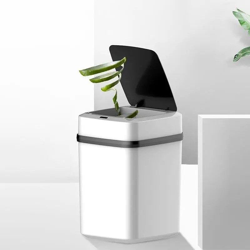 2025 Cubeta de Basura de Cocina con Sensor de Movimiento Automático y Tapa Sin Contacto