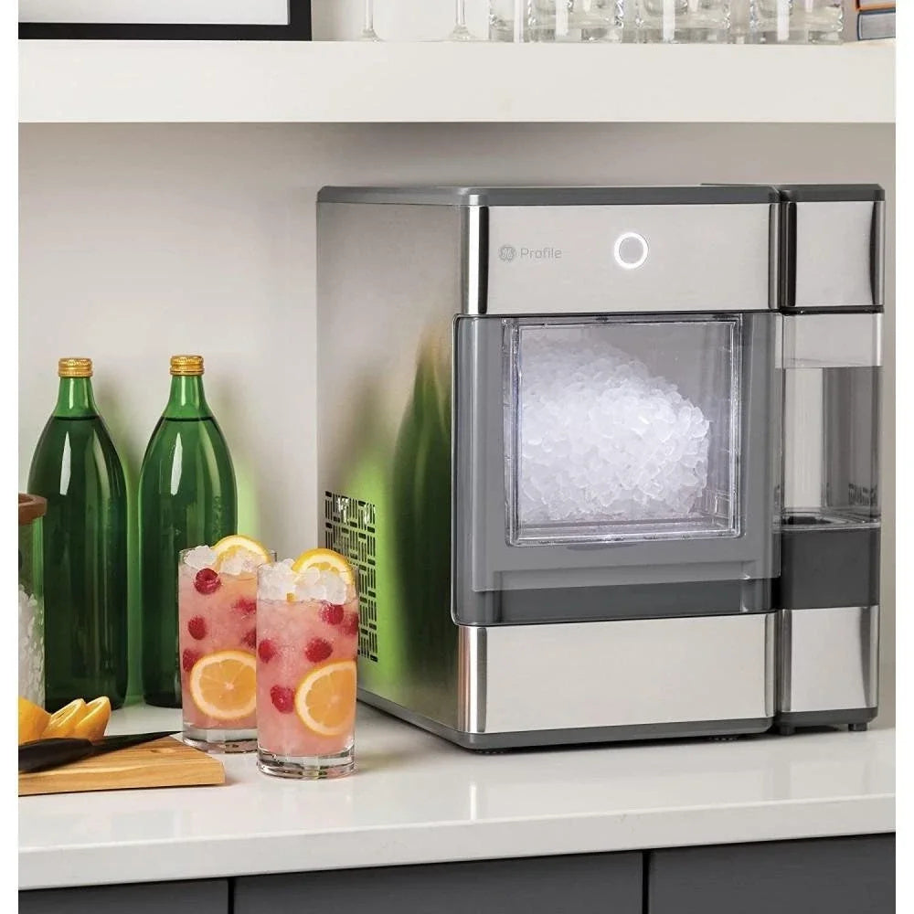 2025 Máquina de Hielo Nugget de Mostrador GE Profile Opal, Acero Inoxidable con LED, Bluetooth, 24 lbs/día