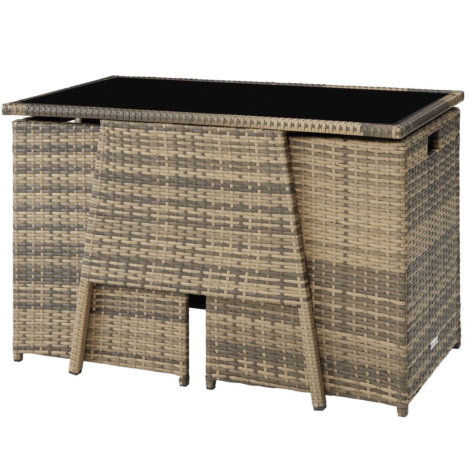 Conjunto De Ratán Lausanne - Natural