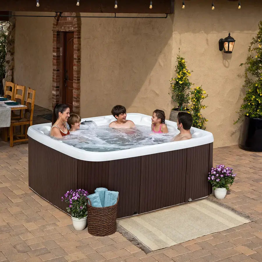 Lifesmart Spas LS700DX Spa de 230 Voltios para 7 Personas con 90 Chorros, Cuadrado, con Ozono