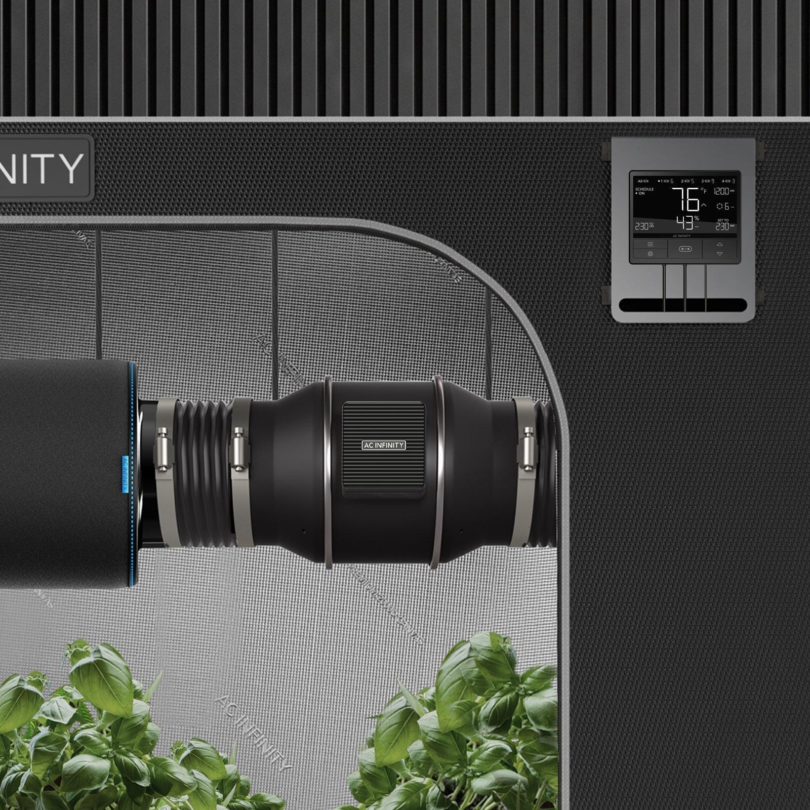 Kit de Filtración de Aire AC Infinity PRO de 8”, CLOUDLINE con CONTROLADOR 69, Filtro de Carbón y Conducto, Sistema de Refrigeración y Ventilación para Carpas de Cultivo, Hidroponía y Jardinería Interior