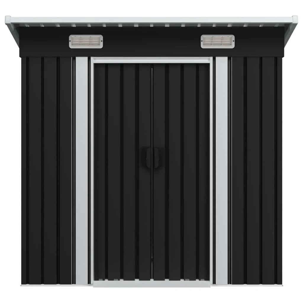 2025 Cobertizo para jardín de acero gris antracita v6684