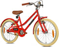 2025 Bicicleta Infantil Retro de 20 Pulgadas, Roja, desde 6-7 Años