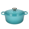 2025 Le Creuset - Sartén para asar / guisar Signature redonda Caribbean Blue 24 cm 4,2 l