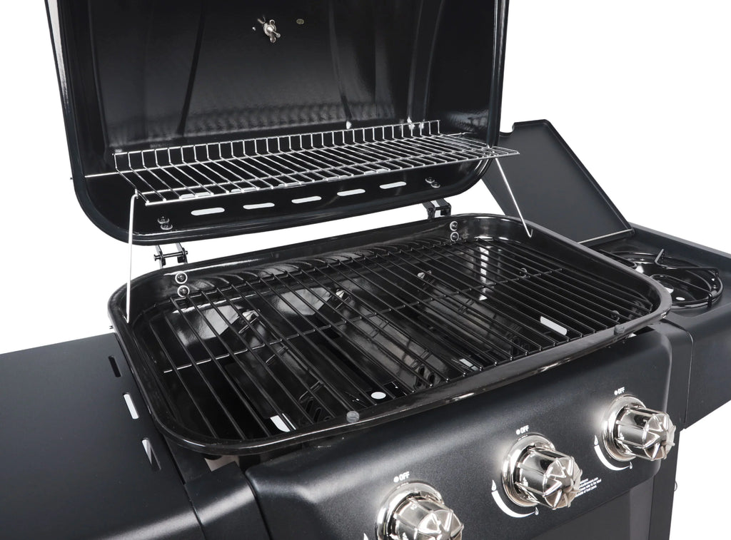 2025 Parrilla a gas RevoAce de 3 quemadores con quemador lateral, color azul zafiro, modelo GBC1729WBS, nueva