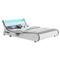 2025 Cama tapizada Valencia 140x200 cm en blanco