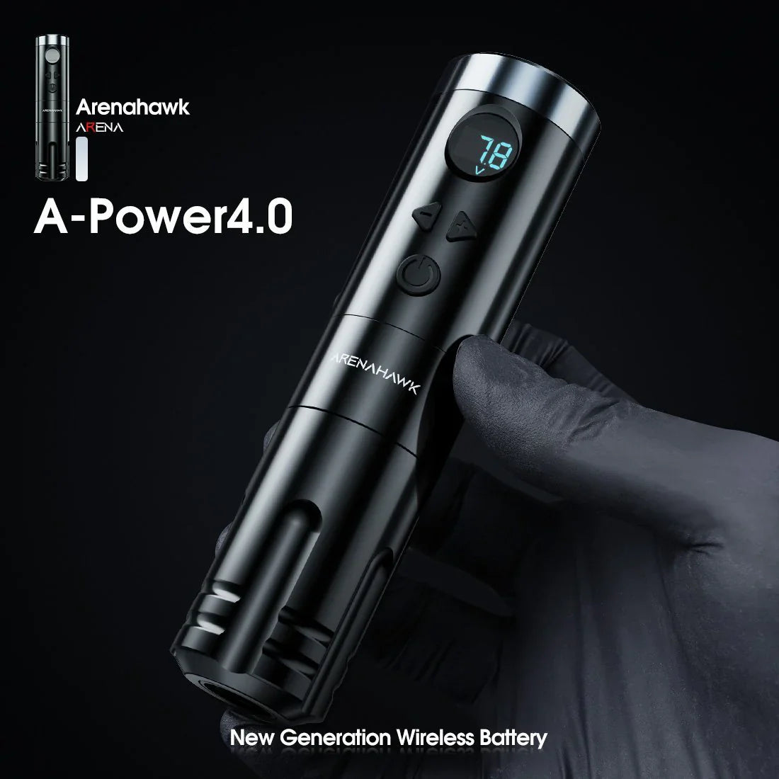 Máquina de Tatuaje Rotativa Inalámbrica Arenahawk A-Power con Recorrido de 4.0 mm
