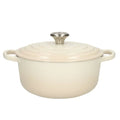 2025 Le Creuset - Sartén para asar / brasear Signature redonda Meringue 24 cm 4,2 l