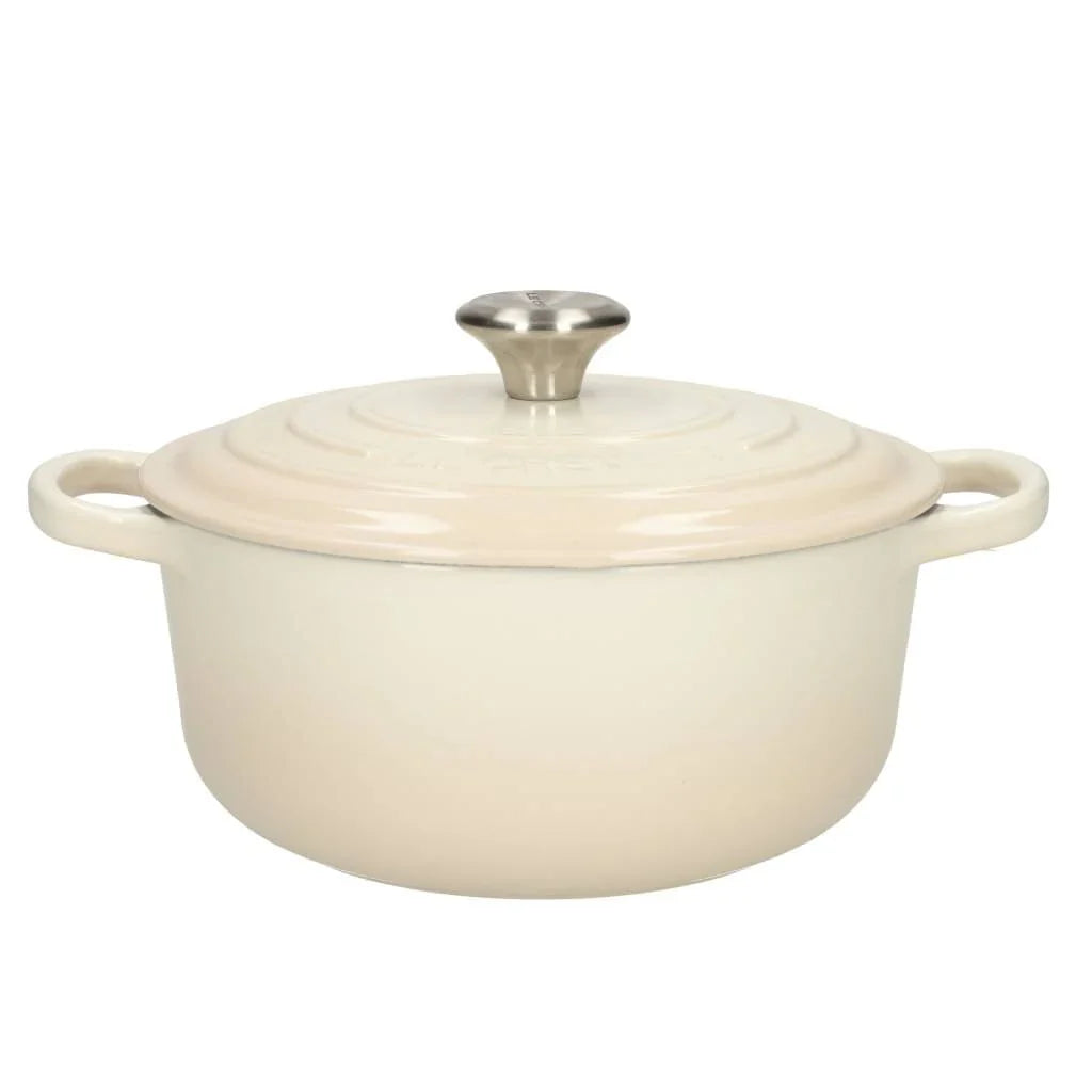 2025 Le Creuset - Sartén para asar / brasear Signature redonda Meringue 24 cm 4,2 l