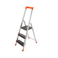 Escalera de 3 Peldaños Negro y Naranja Escalera