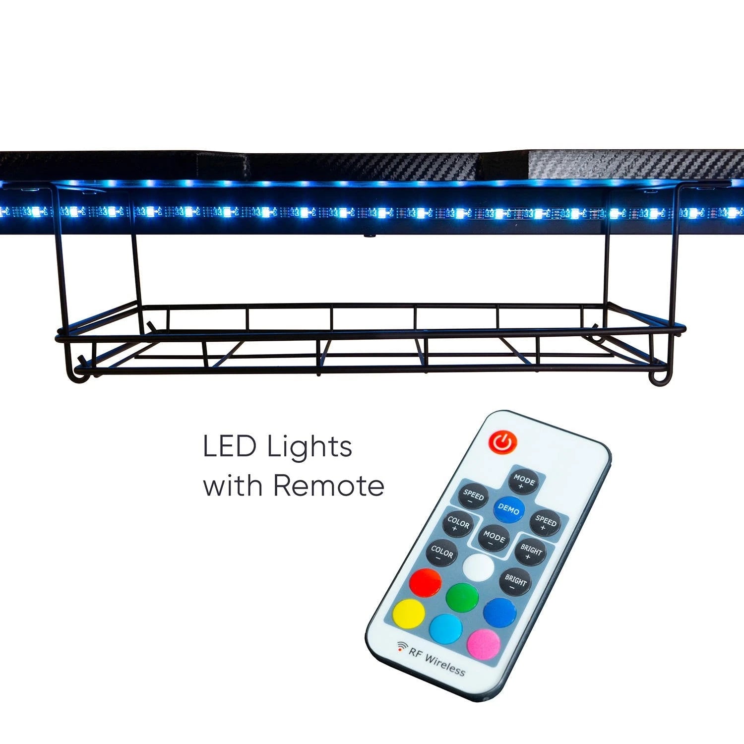 Escritorio Gamer Atlantic Fire Storm con 24 Luces LED Multicolores y 3 Puertos USB